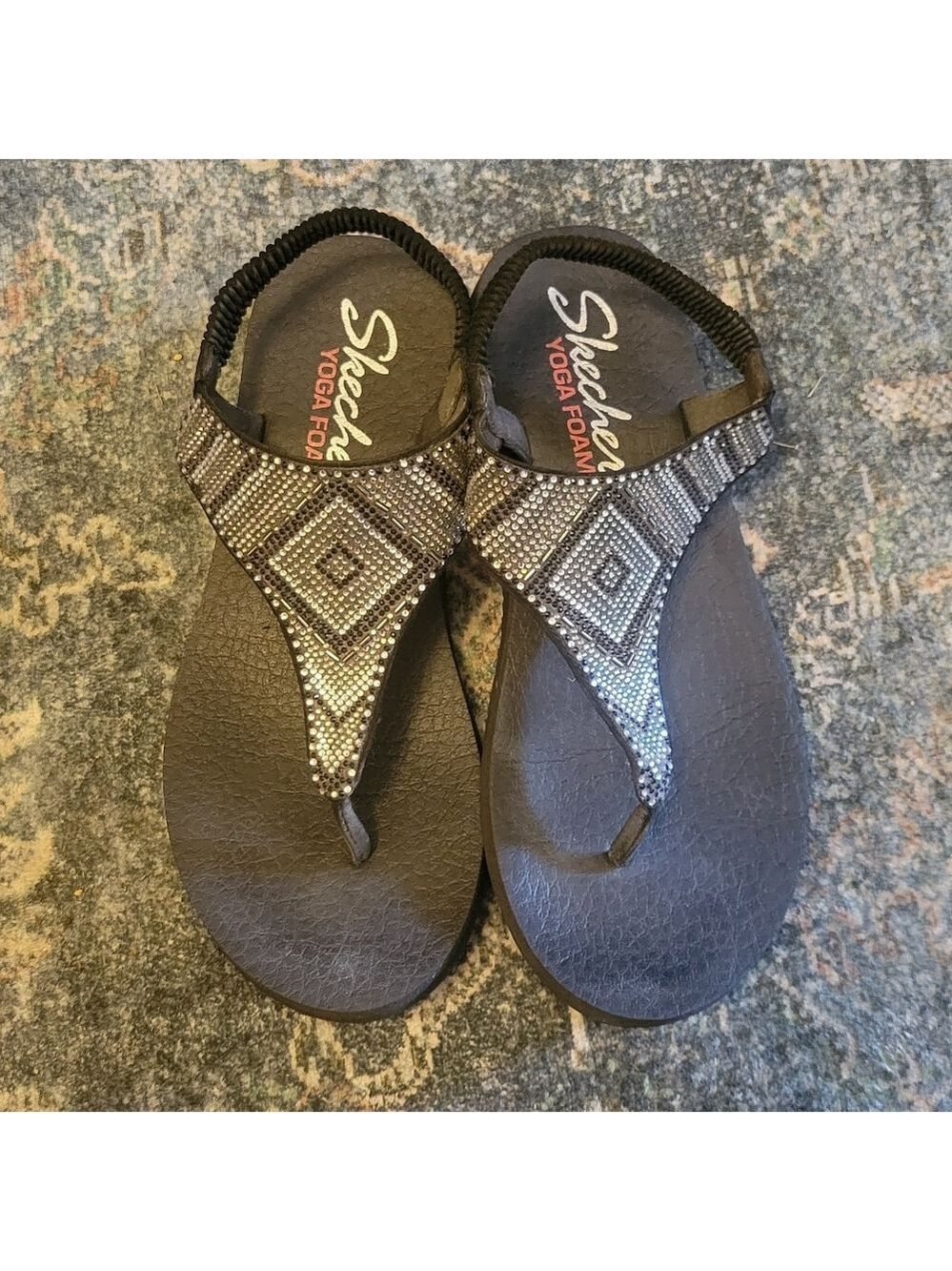 Skechers Women's Black Sandals Size 9 - Comfortable